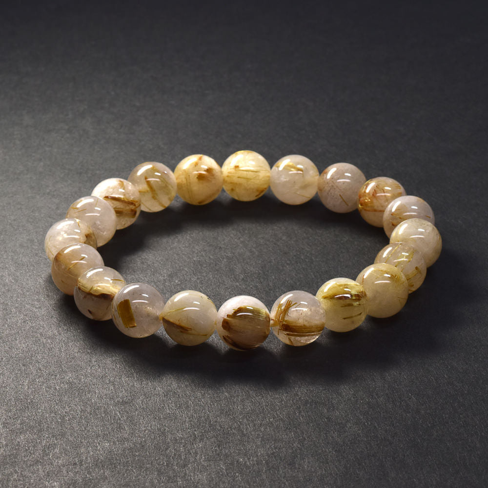 ゴールドルチルクォーツ ブレスレット 10mm #SA219