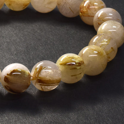 ゴールドルチルクォーツ ブレスレット 10mm #SA219