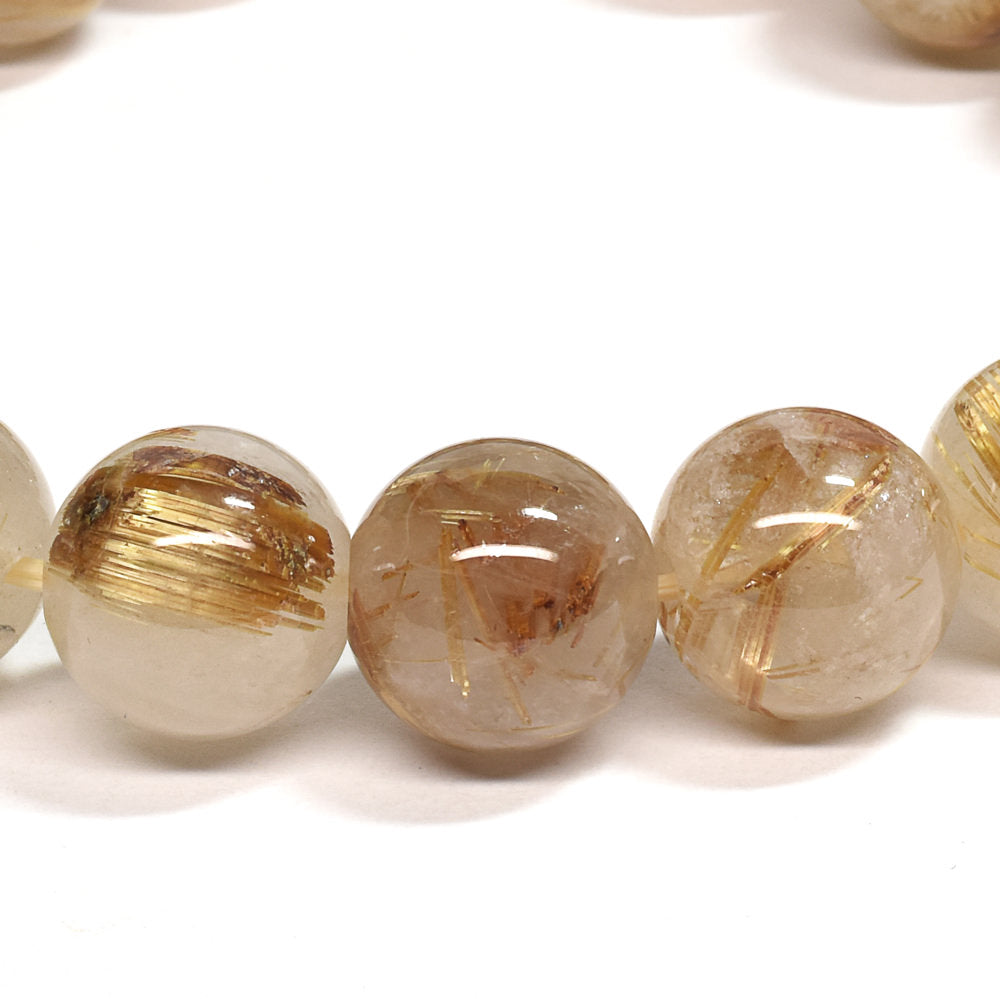ゴールドルチルクォーツ ブレスレット 12mm #SA221