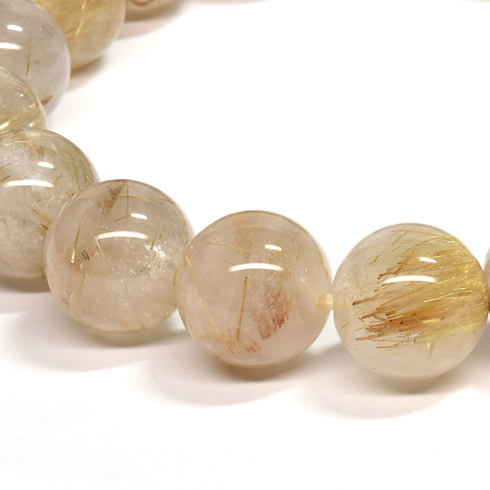 ゴールドルチルクォーツ ブレスレット 12mm #SA222