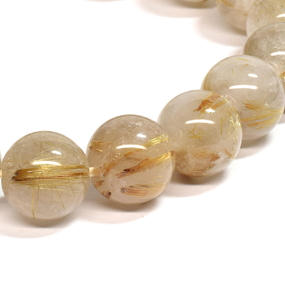 ゴールドルチルクォーツ ブレスレット 12mm #SA223