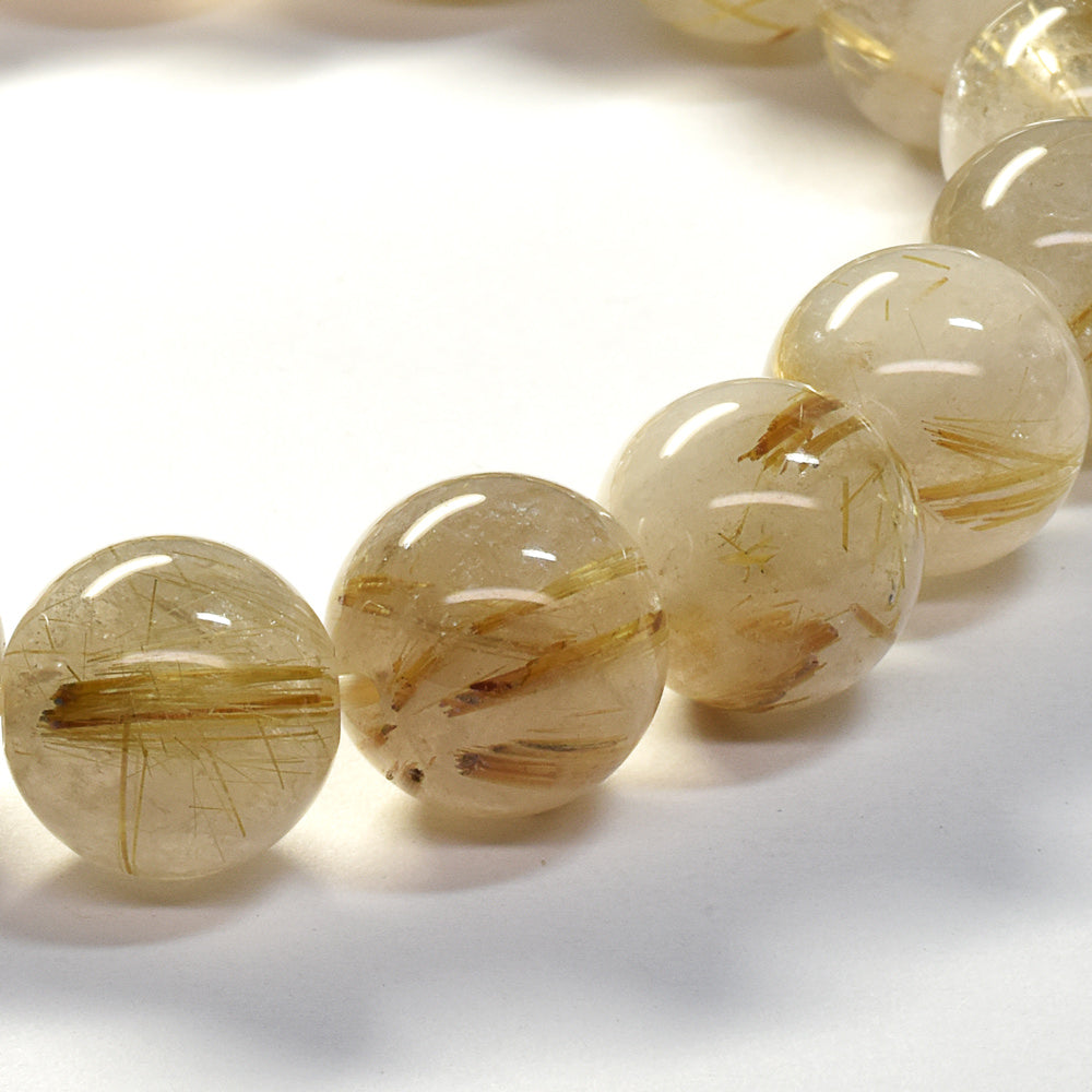 ゴールドルチルクォーツ ブレスレット 12mm #SA223