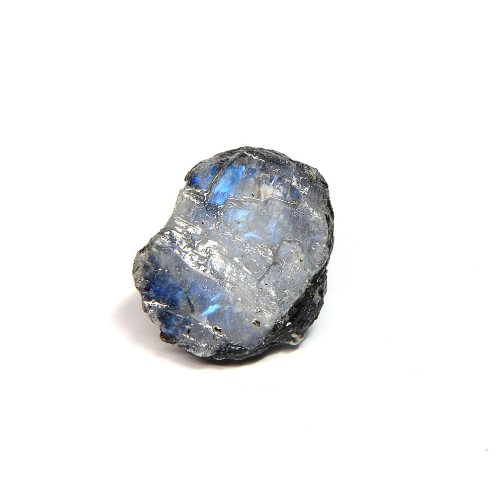 インド産ホワイトラブラドライト 原石 21.3x17.8x10mm #SA232