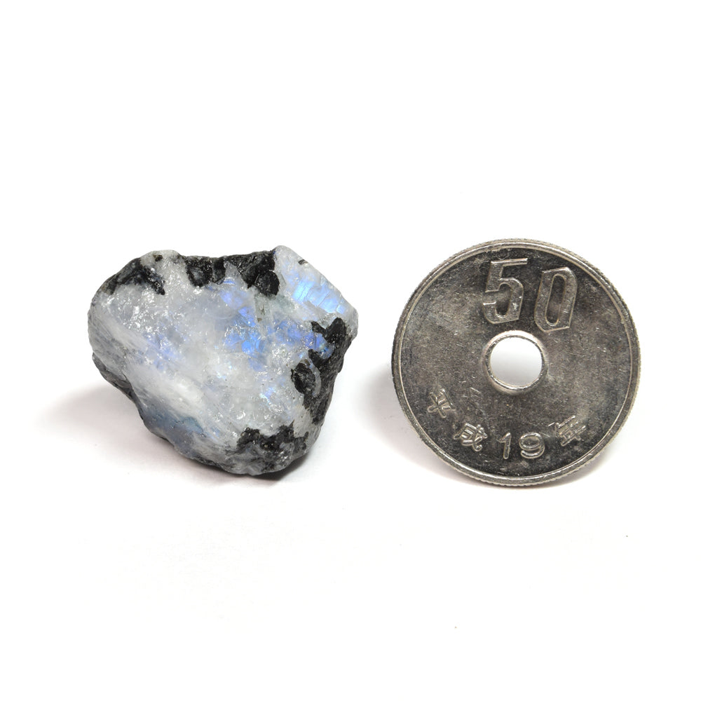 インド産ホワイトラブラドライト 原石 27.8x22.1x16.4mm #SA233