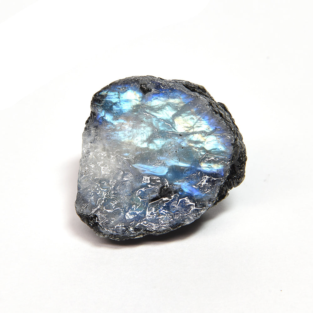 インド産ホワイトラブラドライト 原石 27.7x26x11.6mm #SA235