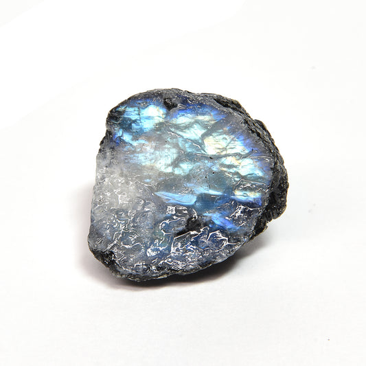 インド産ホワイトラブラドライト 原石 27.7x26x11.6mm #SA235