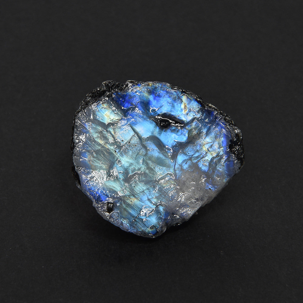 インド産ホワイトラブラドライト 原石 27.7x26x11.6mm #SA235