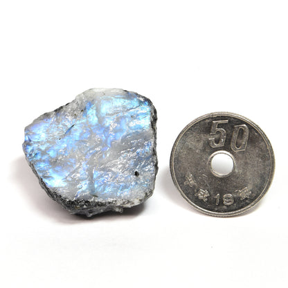 インド産ホワイトラブラドライト 原石 29.2x25x17.6mm #SA237