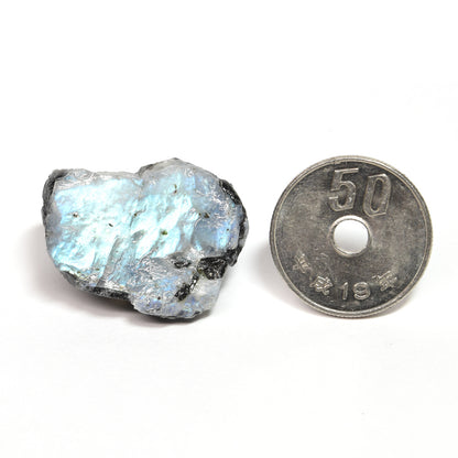 インド産ホワイトラブラドライト 原石 27x20.4x21.6mm #SA238