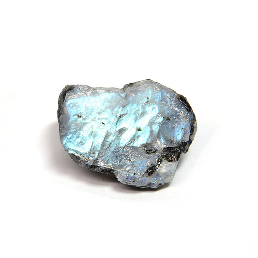 インド産ホワイトラブラドライト 原石 27x20.4x21.6mm #SA238