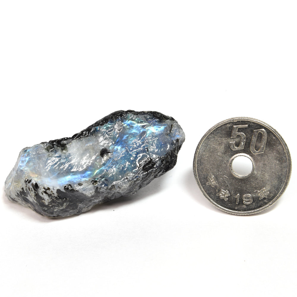 インド産ホワイトラブラドライト 原石 39.1x16.2x9.4mm #SA239