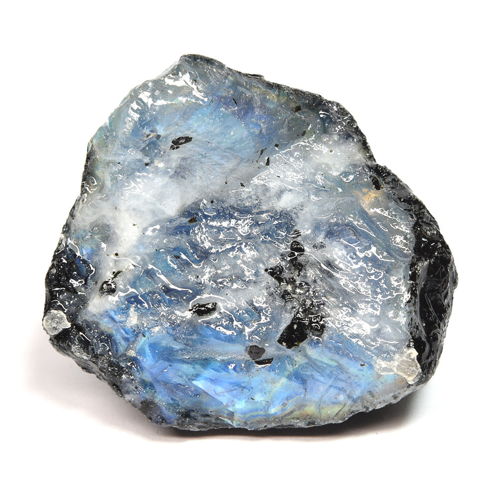 インド産 ホワイトラブラドライト 原石 44.3x40.2x27.9mm #SA240