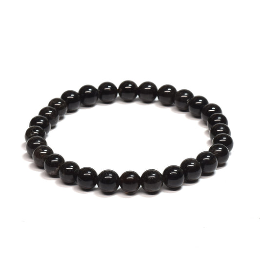 [プレミアム] 山梨県産 黒平黒水晶 ブレスレット 6mm #SB036
