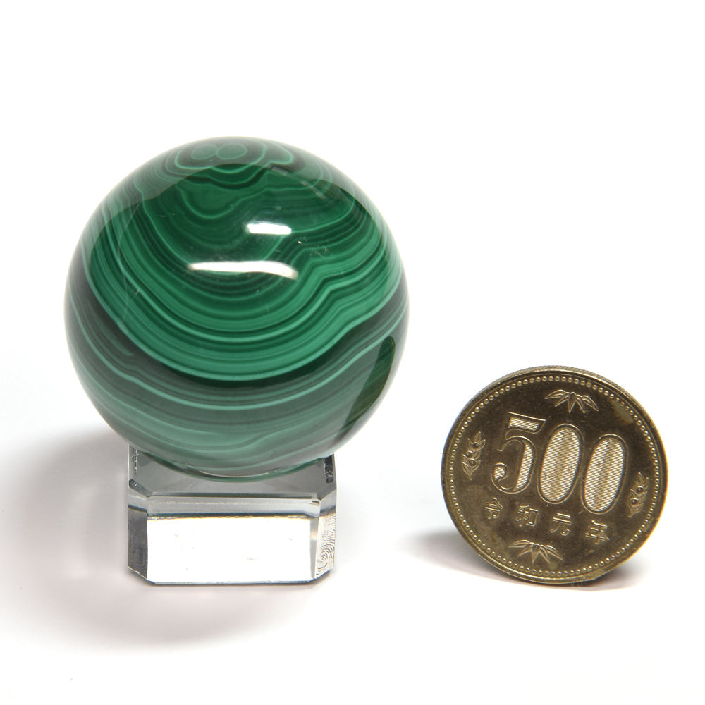 コンゴ共和国産マラカイト 丸玉 39.6mm #SB060