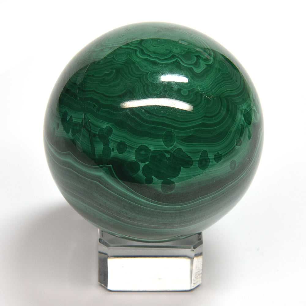 コンゴ共和国産マラカイト 丸玉 50.2mm #SB061