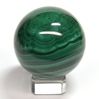 コンゴ共和国産マラカイト 丸玉 50.2mm #SB061