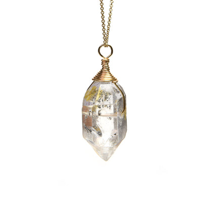 両剣水晶 ペンダントトップ 40.5x15.4x14mm #SB093