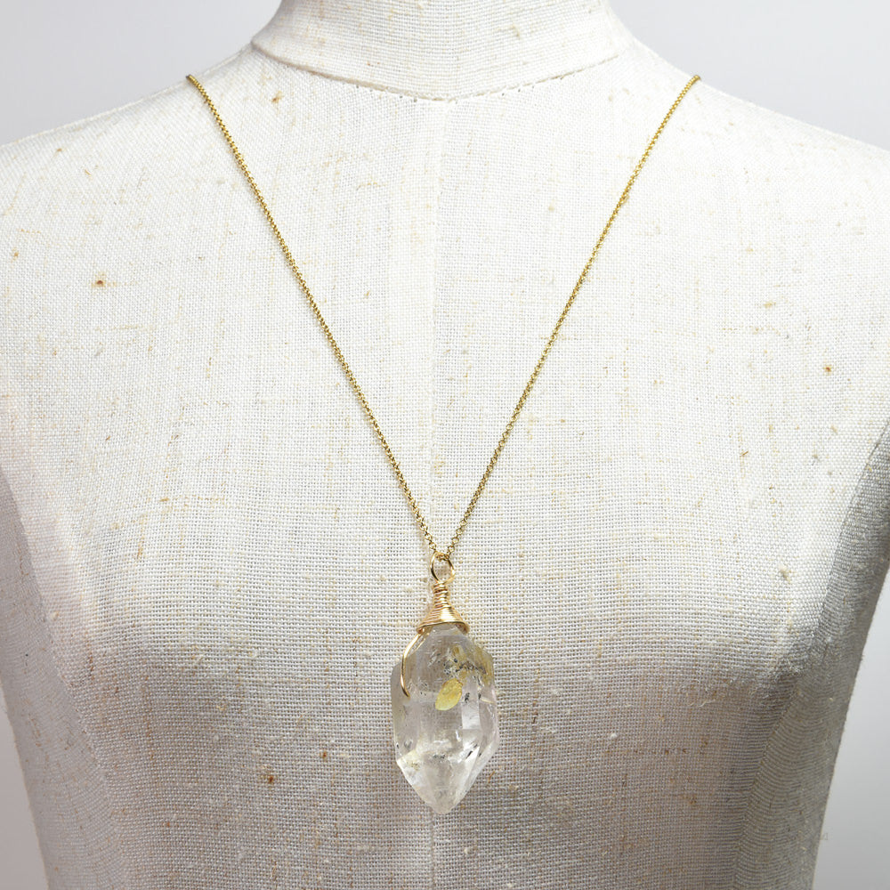 両剣水晶 ペンダントトップ 40.5x15.4x14mm #SB093