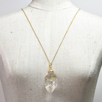 両剣水晶 ペンダントトップ 40.5x15.4x14mm #SB093