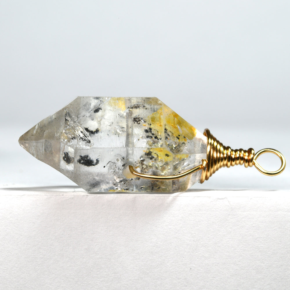 両剣水晶 ペンダントトップ 40.5x15.4x14mm #SB093