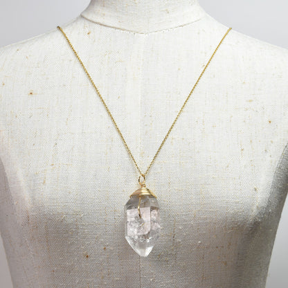 両剣水晶 ペンダントトップ 38.7x16.7x12.8mm #SB094