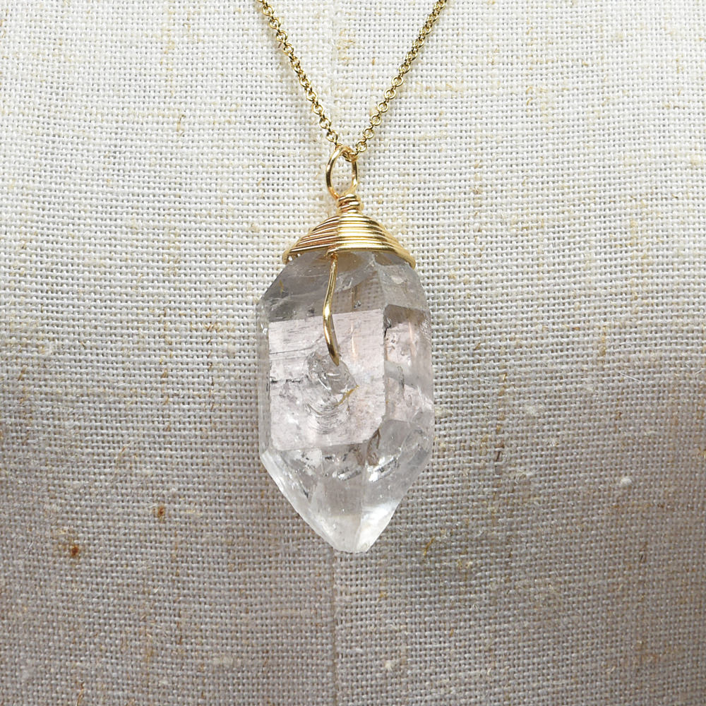 両剣水晶 ペンダントトップ 38.7x16.7x12.8mm #SB094