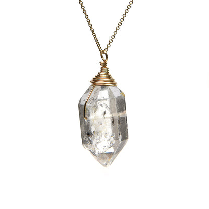 両剣水晶 ペンダントトップ 38.7x16.5x14.2mm #SB095