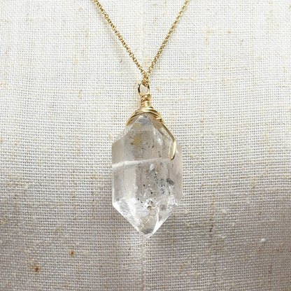 両剣水晶 ペンダントトップ 38.7x16.5x14.2mm #SB095