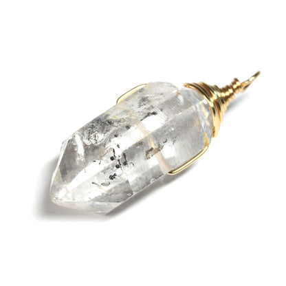 両剣水晶 ペンダントトップ 38.7x16.5x14.2mm #SB095