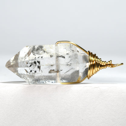 両剣水晶 ペンダントトップ 38.7x16.5x14.2mm #SB095