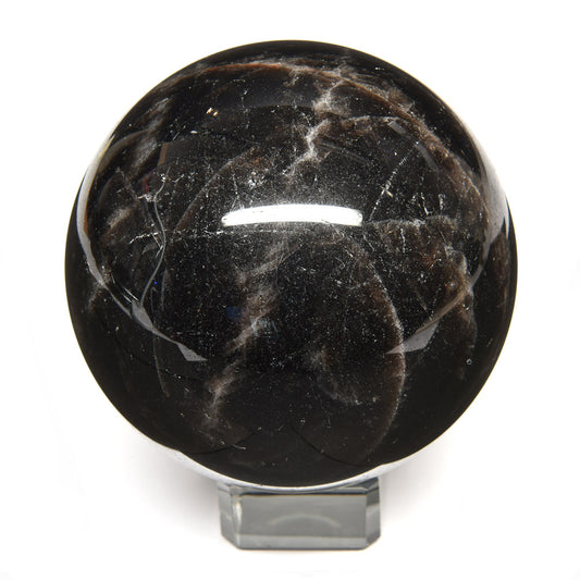 [鑑別付]チベット産モリオン 丸玉 64.7mm #SB107