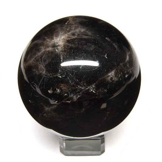 [鑑別付]チベット産モリオン 丸玉 62.9mm #SB110