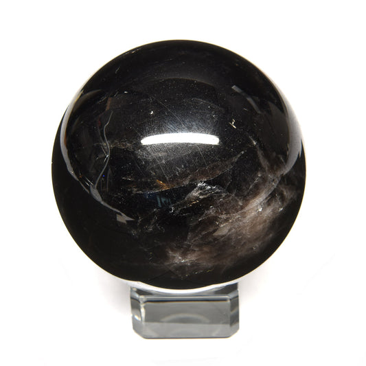 [鑑別付]チベット産モリオン 丸玉 55mm #SB111