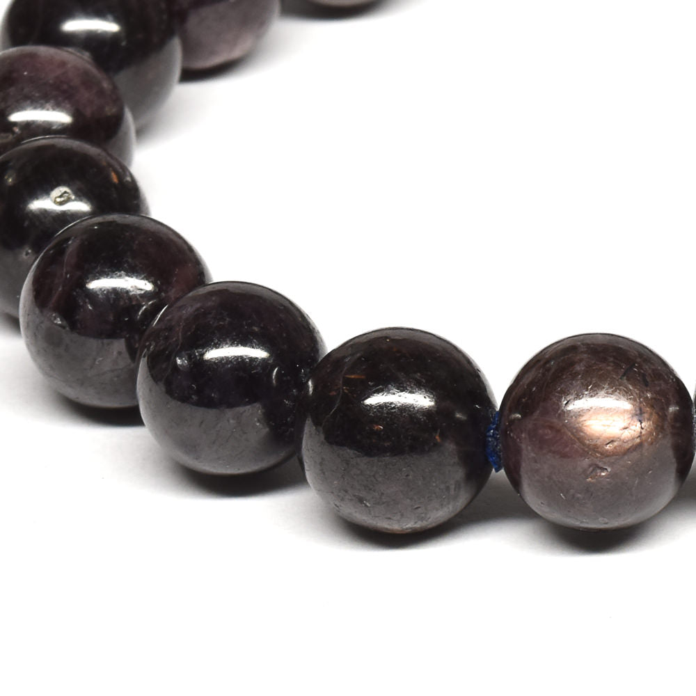[鑑別付]ブラックスターサファイア ブレスレット 10.5mm #SB116