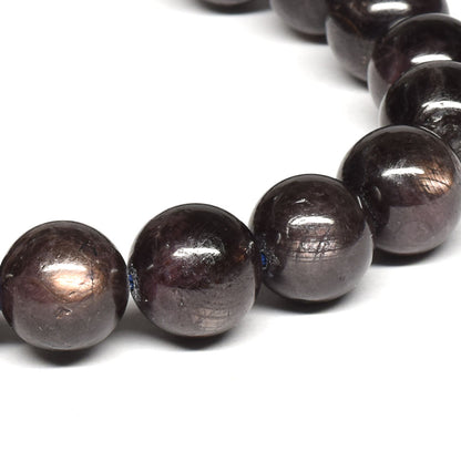 [鑑別付]ブラックスターサファイア ブレスレット 10.5mm #SB116