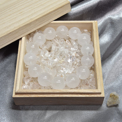 [大玉]山梨県産 黒平水晶 ブレスレット 15mm #SB157