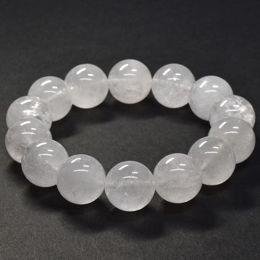 [大玉]山梨県産 黒平水晶 ブレスレット 15mm #SB157