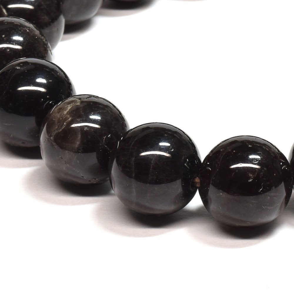 山梨県産 黒平黒水晶（草入り）ブレスレット 12mm #SB158