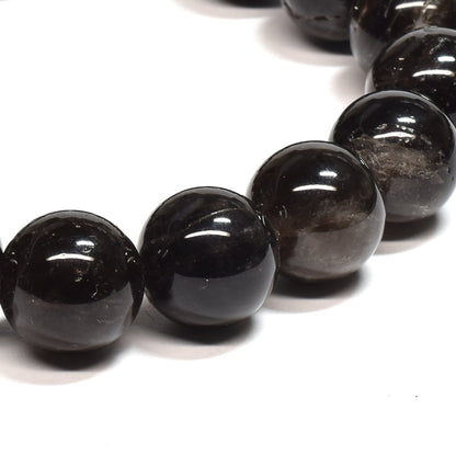 山梨県産 黒平黒水晶（草入り）ブレスレット 12mm #SB158