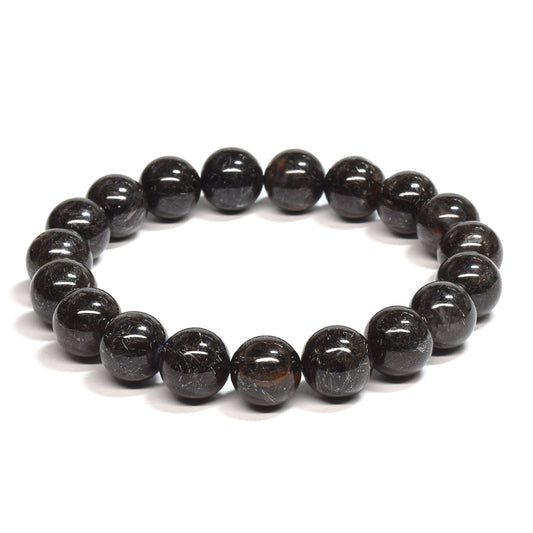 [鑑別付]ブラックルチルクォーツ ブレスレット 10mm #SB181