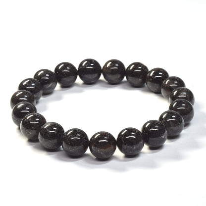 [鑑別付]ブラックルチルクォーツ ブレスレット 10mm #SB181