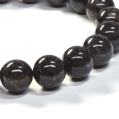 [鑑別付]ブラックルチルクォーツ ブレスレット 10mm #SB181