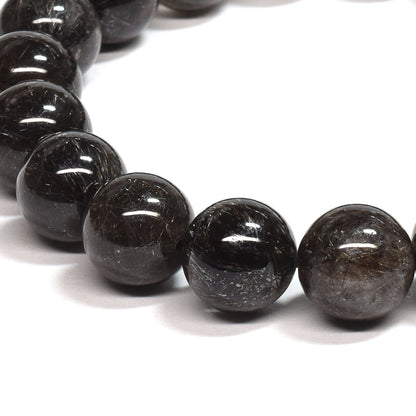 [鑑別付]ブラックルチルクォーツ ブレスレット 10mm #SB182