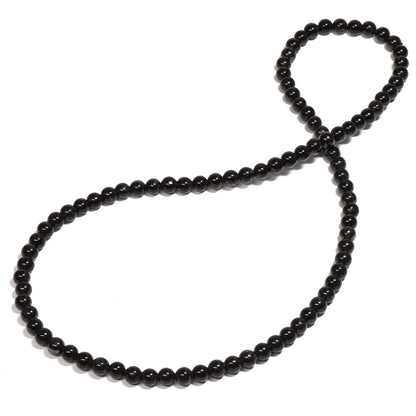 [鑑別付]ブラックルチルクォーツ 三連ブレスレット 6.5mm #SB185