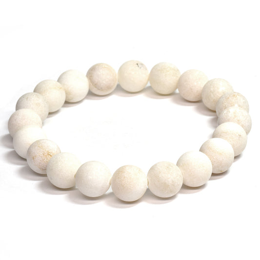 茨城県産 寒水石 ブレスレット 10mm #SB188