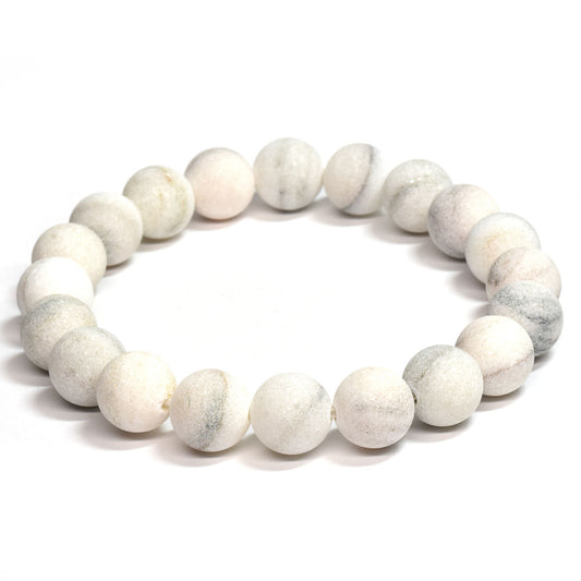 茨城県産 寒水石 ブレスレット 10mm #SB189