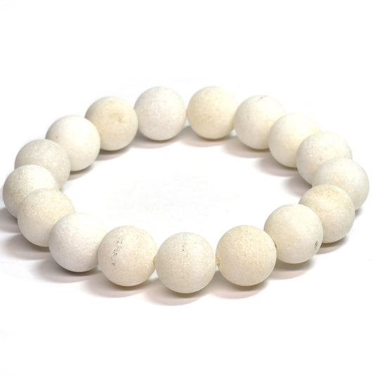 茨城県産 寒水石 ブレスレット 12mm #SB190