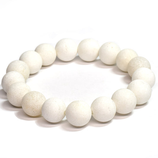 茨城県産 寒水石 ブレスレット 12mm #SB191