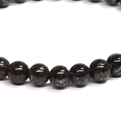 [鑑別付]ブラックルチルクォーツ ブレスレット 6.5mm #SB197