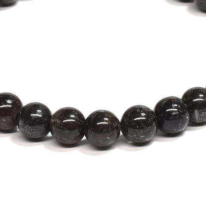 [鑑別付]ブラックルチルクォーツ ブレスレット 6.5mm #SB198